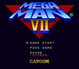 Mega Man 7 Title Screen